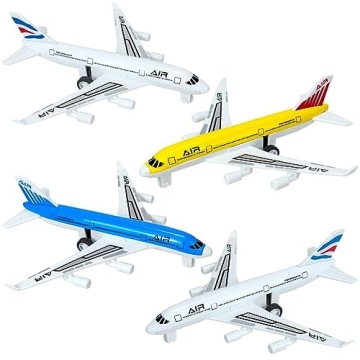 Tcvents Airplane Toys - Metal Pull Back Airplane Play Set for Kids