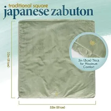 Florensi Zabuton Meditation Mat for Comfort and Support