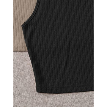 Milumia Women's Mock Neck Rib Tank Tops - 2 Pack