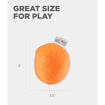 Outward Hound Squeakin' Eggs Plush Replacement Dog Toys - 3 Pack