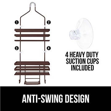 Gorilla Grip Oversized Shower Caddy for Efficient Storage