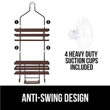 Gorilla Grip Oversized Shower Caddy for Efficient Storage