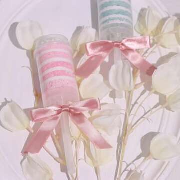 Dusty Rose Pre Tied Mini Satin Ribbon Bows for Gifts