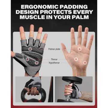 VINSGUIR Weight Lifting Gloves for Ultimate Grip and Comfort