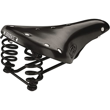 Brooks England Flyer Carved Short Black | Leather Touring Saddle for Small Riders