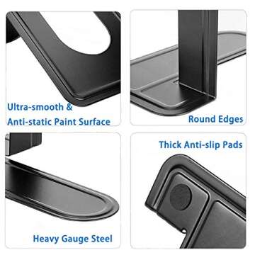 Sturdy Metal Book Ends for Home Office and Decor