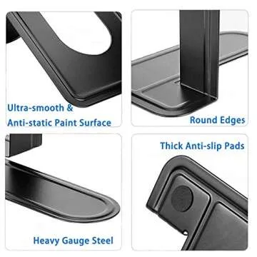 Sturdy Metal Book Ends for Home Office and Decor