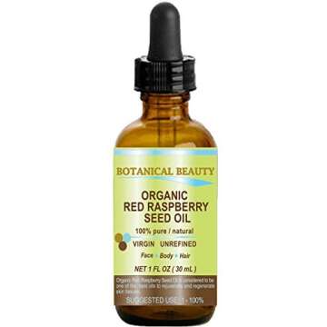 Botanical Beauty Organic RED RASPBERRY SEED OIL 100% Pure Natural Undiluted Virgin Unrefined Cold Pr...