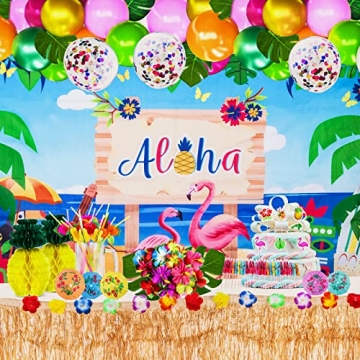 KAKAEE Hawaiian Luau Party Decorations 137-Piece Set