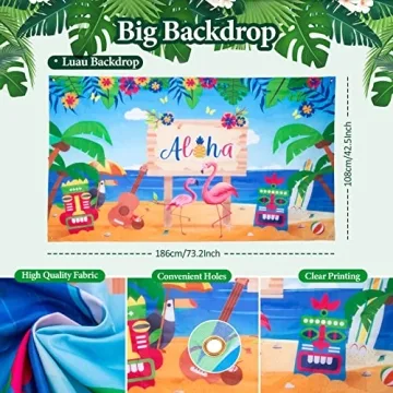 KAKAEE Hawaiian Luau Party Decorations 137-Piece Set