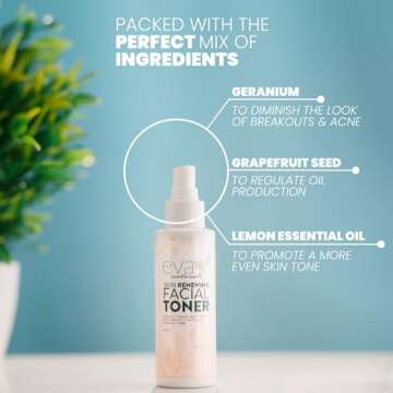 Witch Hazel Toner for Face - Facial Toner for Dry Skin - Skin Toner for Women - Toner for Acne Prone Skin - Face Toner for Oily Skin - All Skin Types Hydrating Toner for Face and Sensitive Skin (4oz)