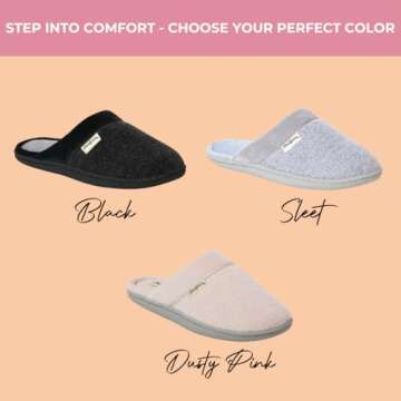 Dearfoams Samantha Knit Closed Toe Scuff Slipper - Comfort & Style