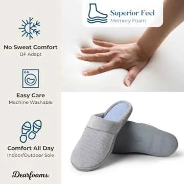 Dearfoams Samantha Knit Closed Toe Scuff Slipper - Comfort & Style