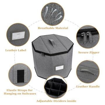 Risapor Shoe Storage Box,Shoe Bags for Travel,Fits 8 Pairs,Foldable Shoe Organizer for Closet,Portable Luggage Travel Shoe Organizer