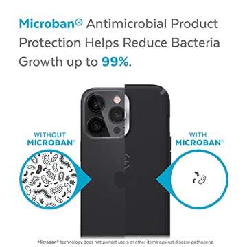 Speck iPhone 13 Pro Case - Drop Protection & Scratch Resistant with Dual Layer Protection & Slim Design Case for iPhone 13 Pro, CandyShell Pro, Black/Slate Grey