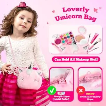 ULOveme Unicorn Makeup Kit - Safe Washable Fun for Girls