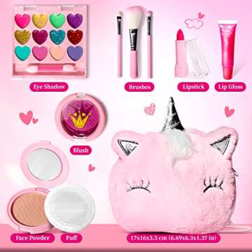 ULOveme Unicorn Makeup Kit - Safe Washable Fun for Girls