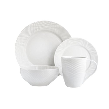 Elle Décor Round Dinnerware Set – 16-Piece Porcelain Dinner Set - Elevate Your Dining Experience