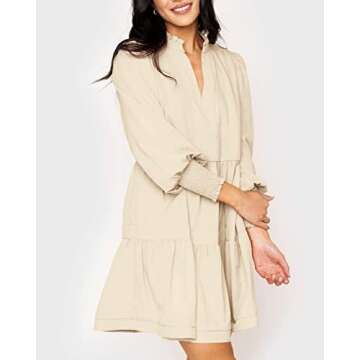 Imily Bela Women's Elegant Long Sleeve Dress - Casual Style