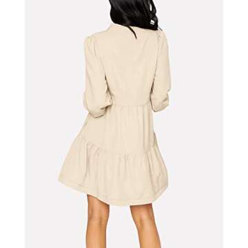 Imily Bela Women's Elegant Long Sleeve Dress - Casual Style