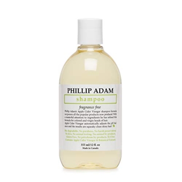 Phillip Adam Fragrance Free Shampoo - Sulfate & Paraben Free for Healthy Scalp