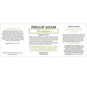 Phillip Adam Fragrance Free Shampoo Sulfate Paraben Free