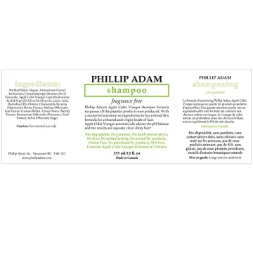 Phillip Adam Fragrance Free Shampoo Sulfate Paraben Free