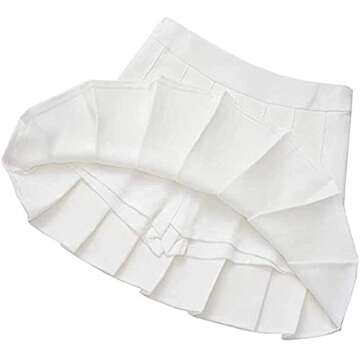 Girls Women High Waisted Pleated Skirt Plain Plaid A-line Mini Skirt Skater Tennis School Uniform Skirts Lining Shorts