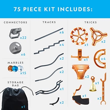 Magnetic Marble Run - Engaging 75-Piece STEM Set for Kids