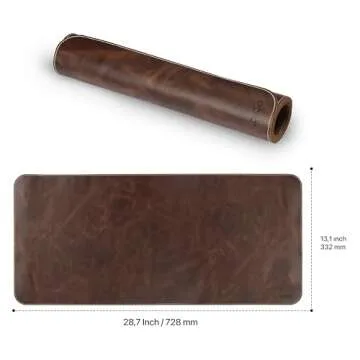 Londo Top Grain Leather Extended Mouse Pad – Large Desk Mat for Office & Gaming, Smooth Writing Su...