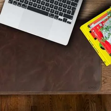Londo Top Grain Leather Extended Mouse Pad – Large Desk Mat for Office & Gaming, Smooth Writing Surface, Non-Slip Base, Durable & Stylish Workspace Accessory