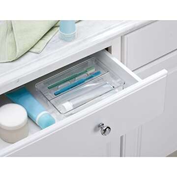 mDesign Toothbrush Holder - Organizer for Bathroom
