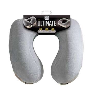 Design Go Ultimate Memory Pillow Travel Accessory, Grey
