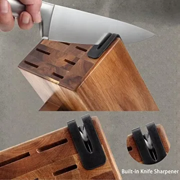 McCook® Knives with Sharpener & Acacia Block Set