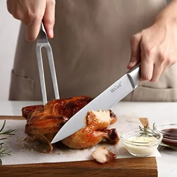 McCook® Knives with Sharpener & Acacia Block Set