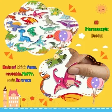 Kalysky 6-Set Puffy Sticker Books for Kids 2-8