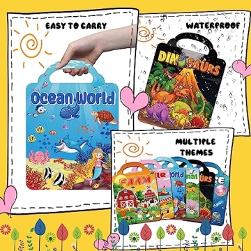Kalysky 6-Set Puffy Sticker Books for Kids 2-8