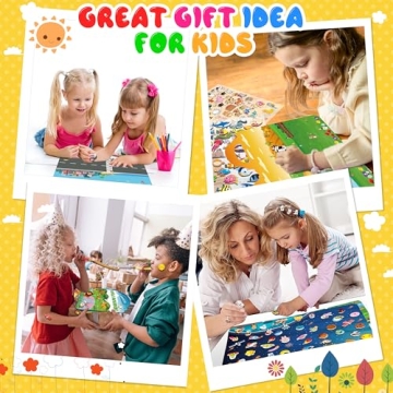 Kalysky 6-Set Puffy Sticker Books for Kids 2-8