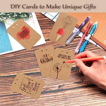 100 PCS ZYNERY Keychain Display Cards for Organizing