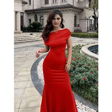 Elegant Off Shoulder Bodycon Evening Dress for Women