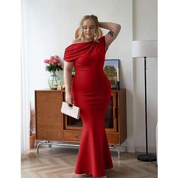 Elegant Off Shoulder Bodycon Evening Dress for Women