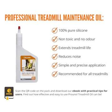 Prounol 100% Silicone Treadmill Lubricant for Belt – 6.8 Ounce Treadmill Oil Belt Lubricant - Easy to Apply Silicone Oil Ultra Precise Applicator Treadmill Belt Lubricant - All Brands Treadmill Lube
