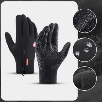 Winter Gloves for Men Women - Upgraded Touch Screen Cold Weather Thermal Warm Knit Glove Driving Hik...