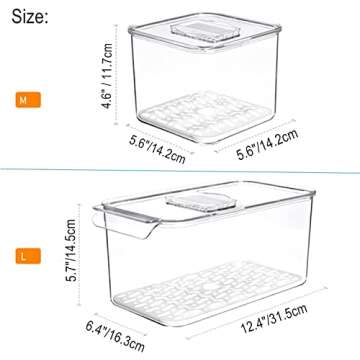 Slideep Food Storage Containers for Fresh Produce Keeping