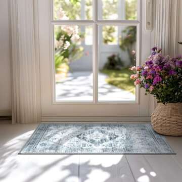 Bestsweetie Area Rug - Washable, Non-Slip, Vintage Boho