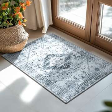 Bestsweetie Area Rug - Washable, Non-Slip, Vintage Boho