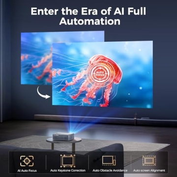 4K Smart Projector with WiFi and Bluetooth for Movies