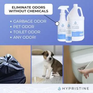 HYPRISTINE PURE Hypochlorous Acid Spray, Multi-Purpose Cleaner, Superior Shelf Life, 0% Bleach, 0% Alcohol, Food Contact Safe, Eliminate Non-Living Allergens, Remove Pet Odor, Clean Any Surface