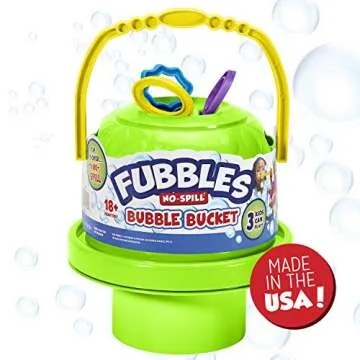 Fubbles No-Spill Bubble Bucket for Kids' Outdoor Fun