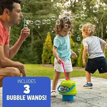 Fubbles No-Spill Bubble Bucket for Kids' Outdoor Fun
